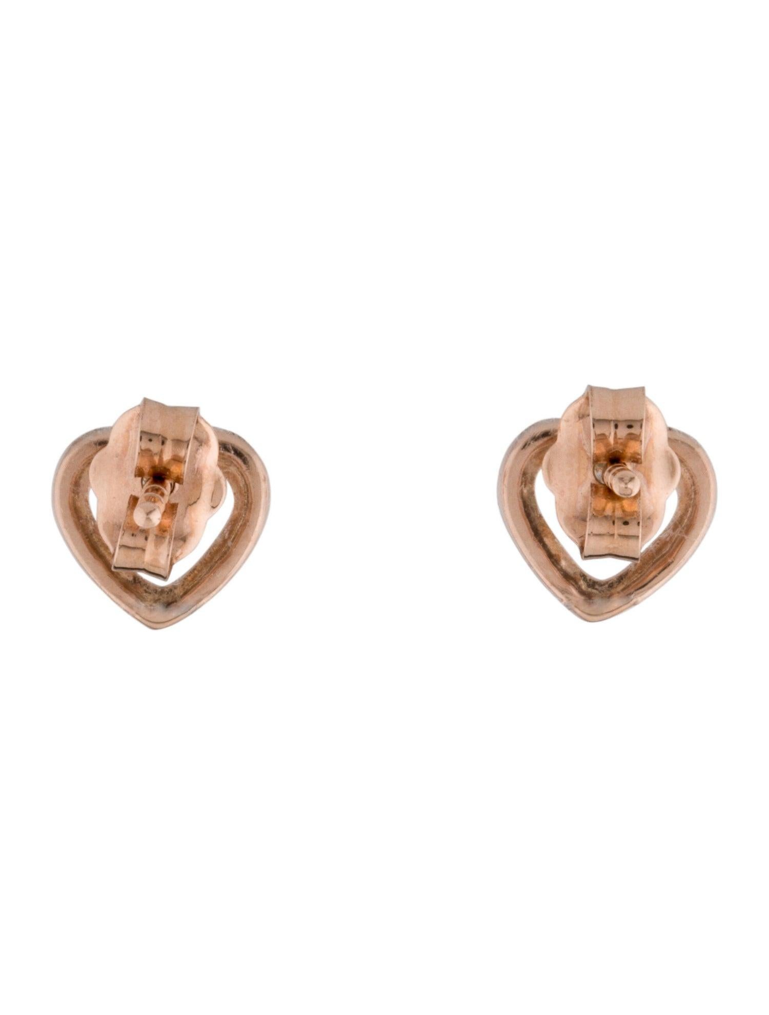 pandora heart rose gold earrings