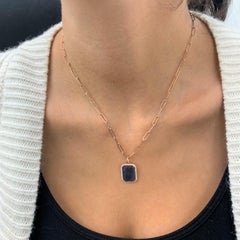 14 Karat Rose Gold 0.15 Carat Diamond Dog Tag
