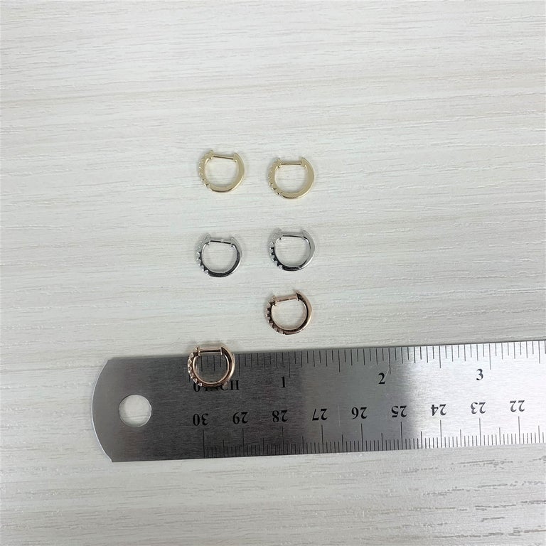 9ct Rose Gold 0.50ct Diamond Huggie Earrings