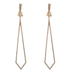 14 Karat Rose Gold 0.80 Carat Diamond Earrings
