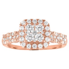 14 Karat Rose Gold 1 Carat Diamond Composite Ring