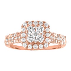 14 Karat Rose Gold 1 Carat Diamond Composite Ring