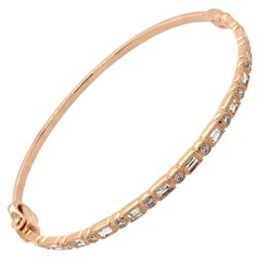 14 Karat Rose Gold 1.13 Carat Diamond Bracelet