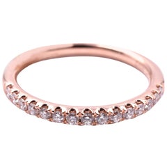 14 Karat Rose Gold .26 Carat Diamond Band