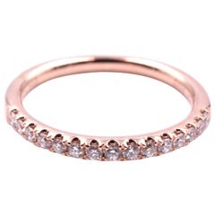 14 Karat Rose Gold .28 Carat Diamond Band