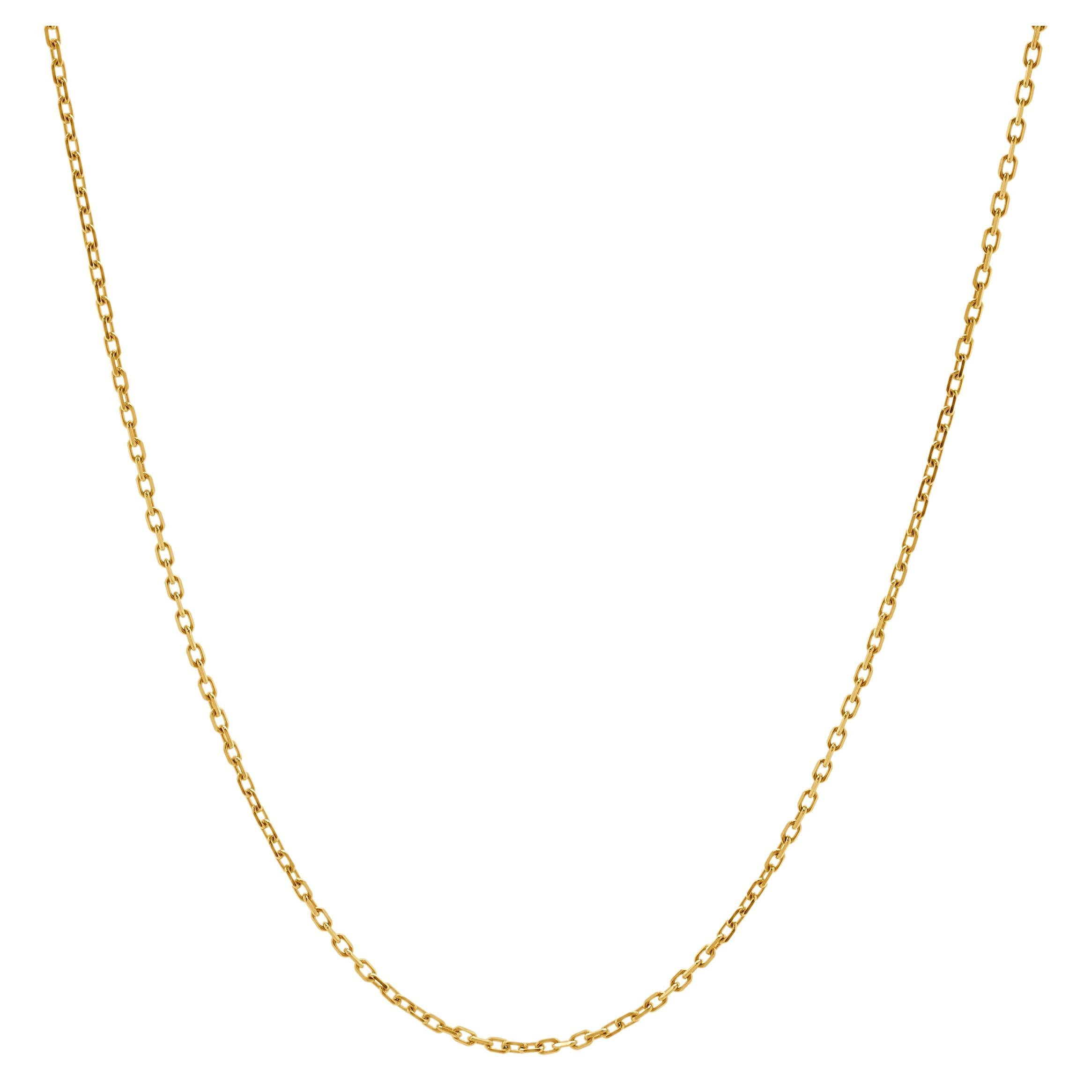 14 Karat Rose Gold 2MM Chain Necklace For Sale