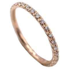 14 Karat Rose Gold .30 Carat Natural Diamond Eternity Band Ring
