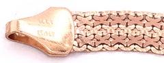 14 Karat Rose Gold Fancy Link Bracelet, Italian