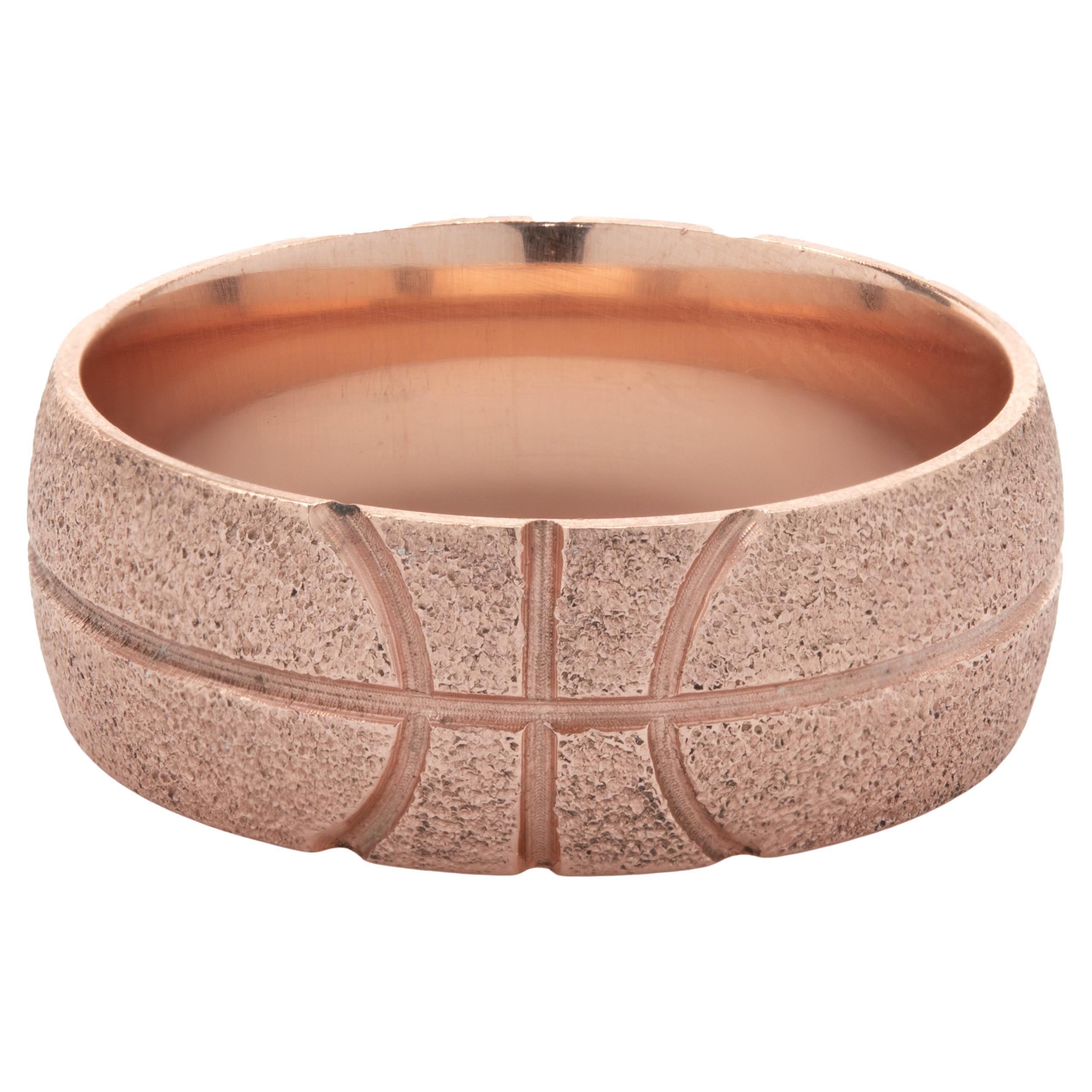 14 Karat Rose Gold Basketball Band