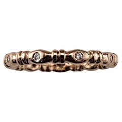 14 Karat Rose Gold and Diamond Band Ring Size 6 #21340