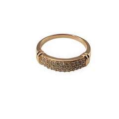 14 Karat Rose Gold and Diamond Band Ring