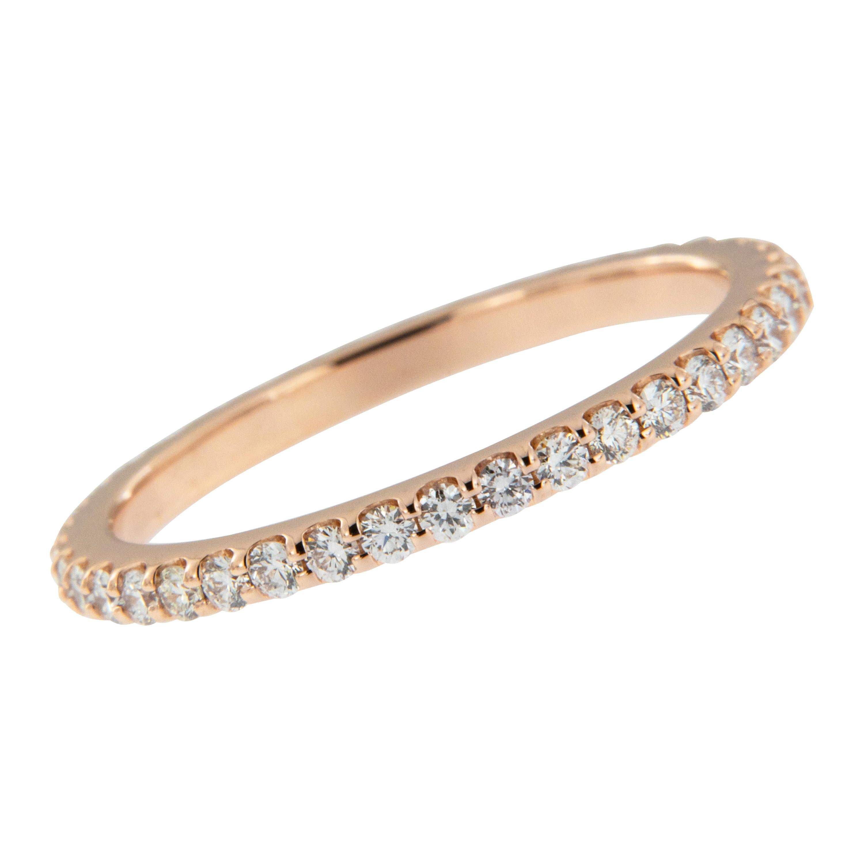 14 Karat Rose Gold and Diamond Eternity Ring