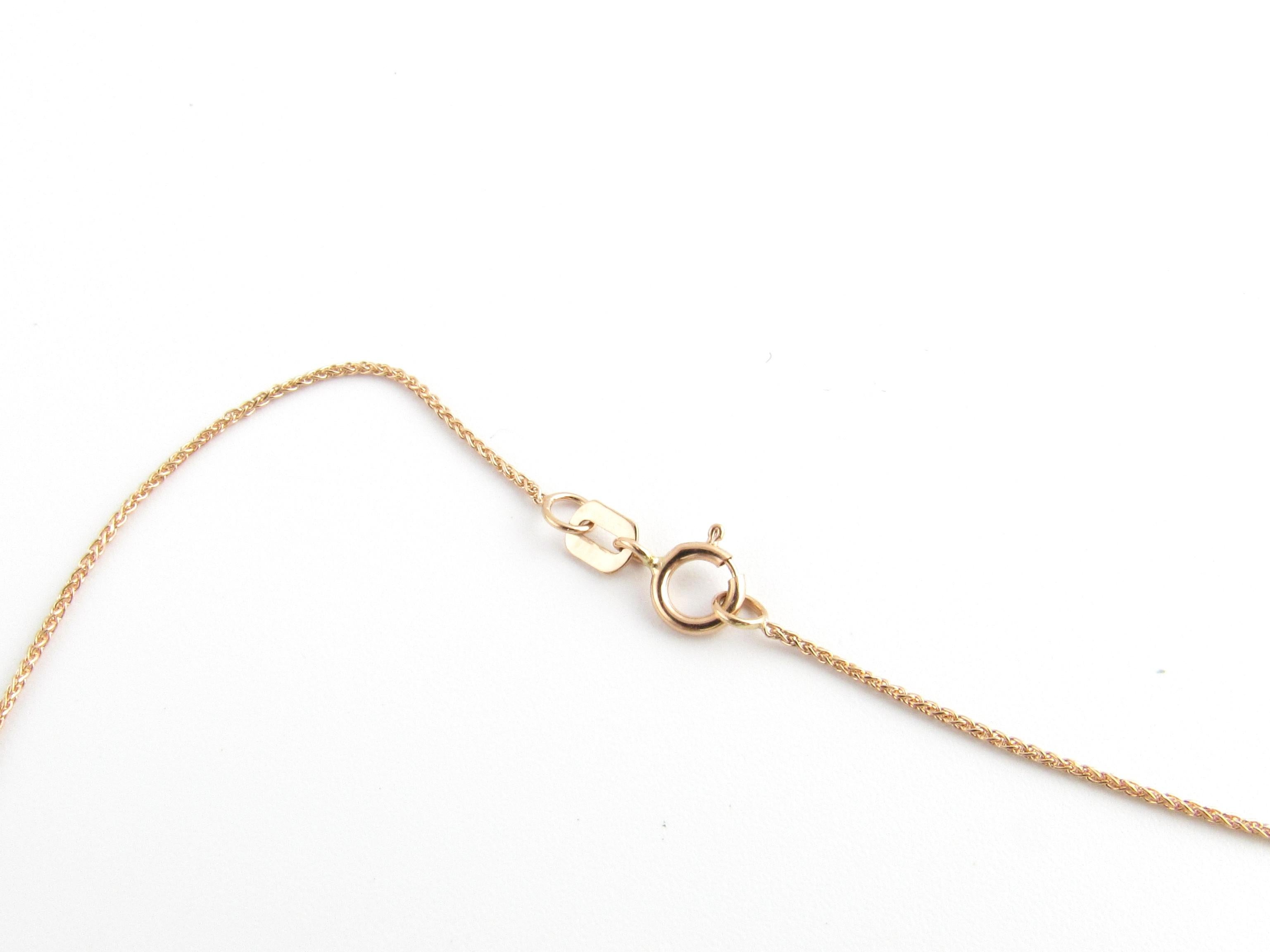 14 Karat Rose Gold and Diamond Pendant Necklace 1