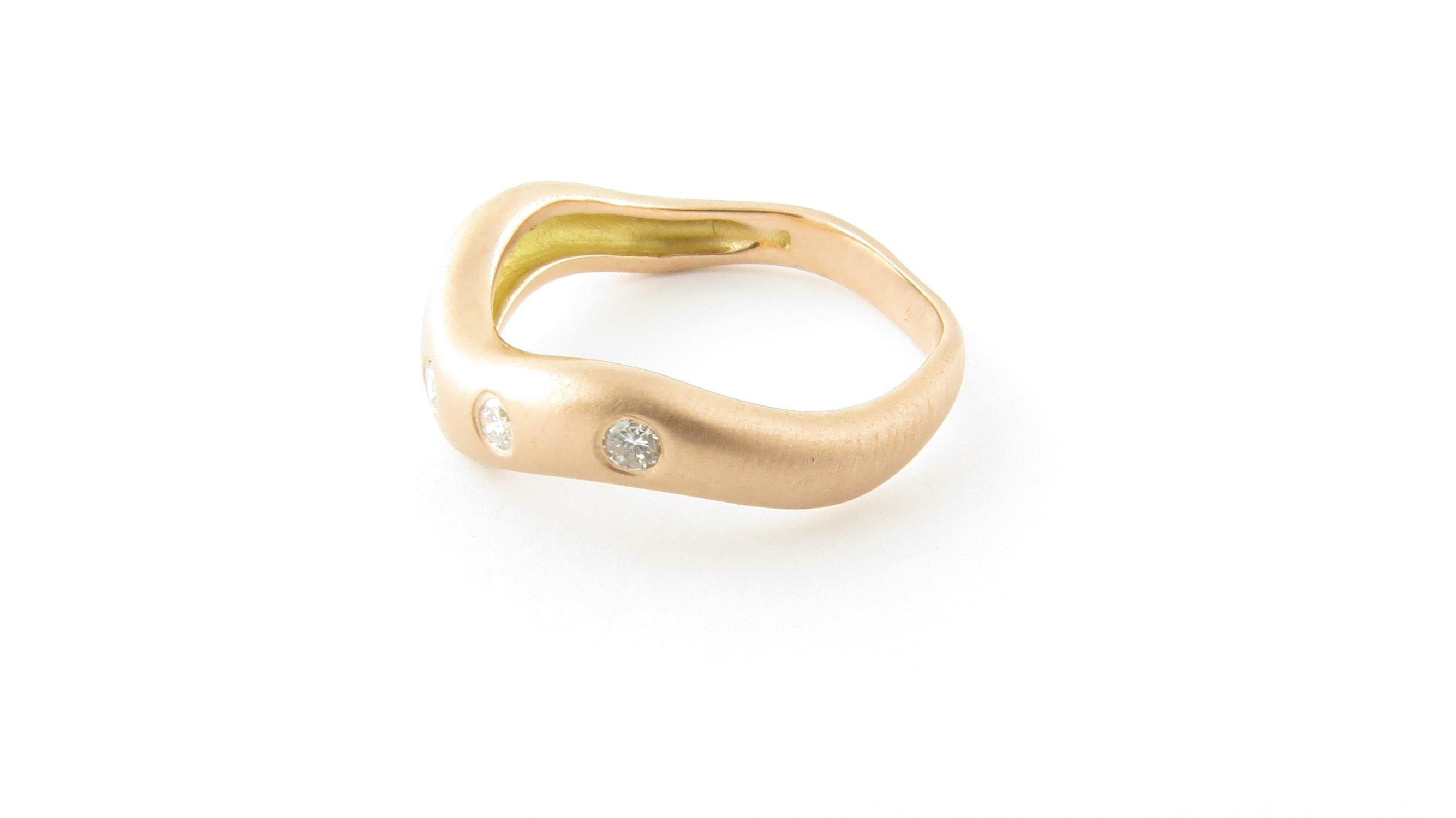 Women's 14 Karat Rose Gold and Diamond Ring