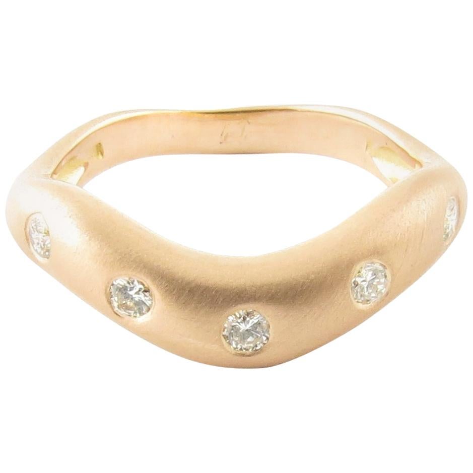 14 Karat Rose Gold and Diamond Ring