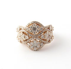 14 Karat Rose Gold and Diamond Ring