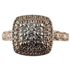 Vintage 14 Karat Rose Gold and Diamond Ring Size 7