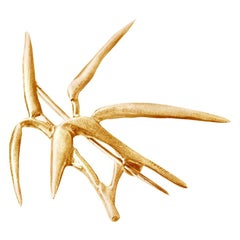 14 Karat Rose Gold Bamboo Brooch N1 by the Artist, Featured in Vogue