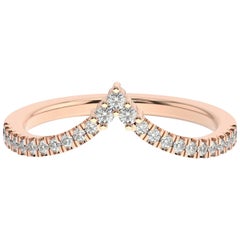 Anillo de diamantes Belle de oro rosa de 14 quilates '1/5 quilate