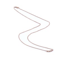 14 Karat Rose Gold Bezel Set Smile Necklace