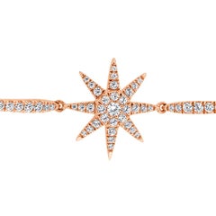14 Karat Rose Gold Bolo Diamond Bracelet '1 Carat'