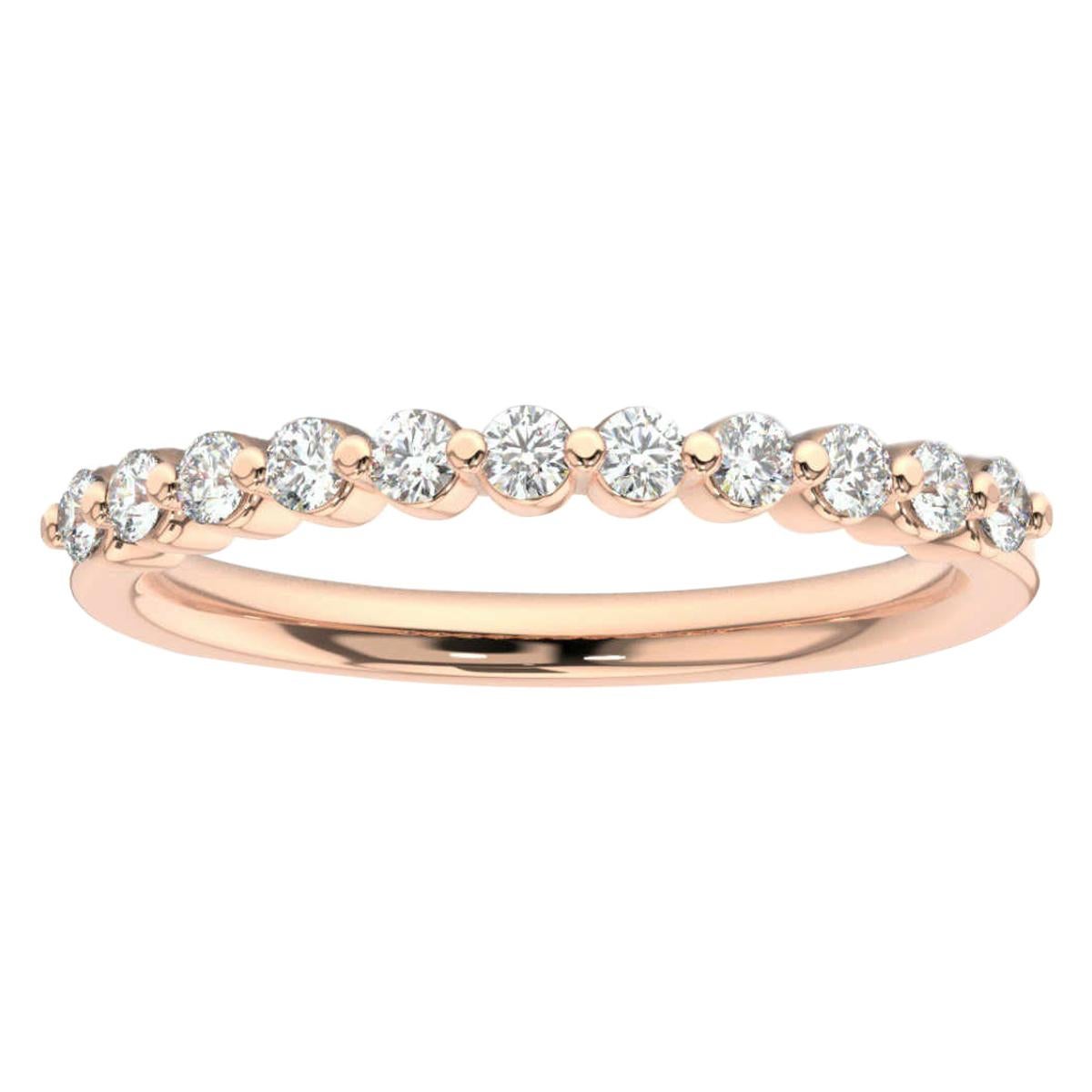 14 Karat Rose Gold Briana Diamond Ring '1/3 Carat' For Sale