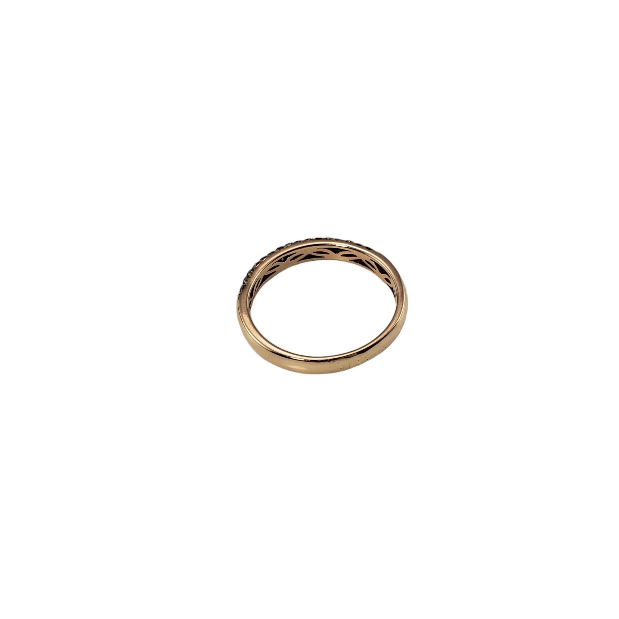 14 Karat Rotgold Braun und Weiß Diamant Band Ring Größe 9 für Damen oder Herren im Angebot