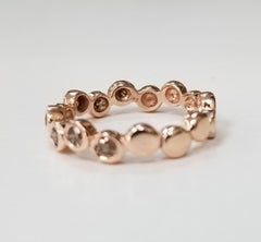 14 Karat Rose Gold "Bubble" Stackable Diamond Ring