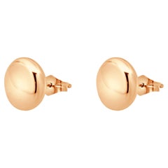Orecchini a bottone in oro rosa 14 carati