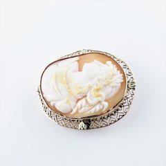 14 Karat Rose Gold Cameo Brooch/Pendant