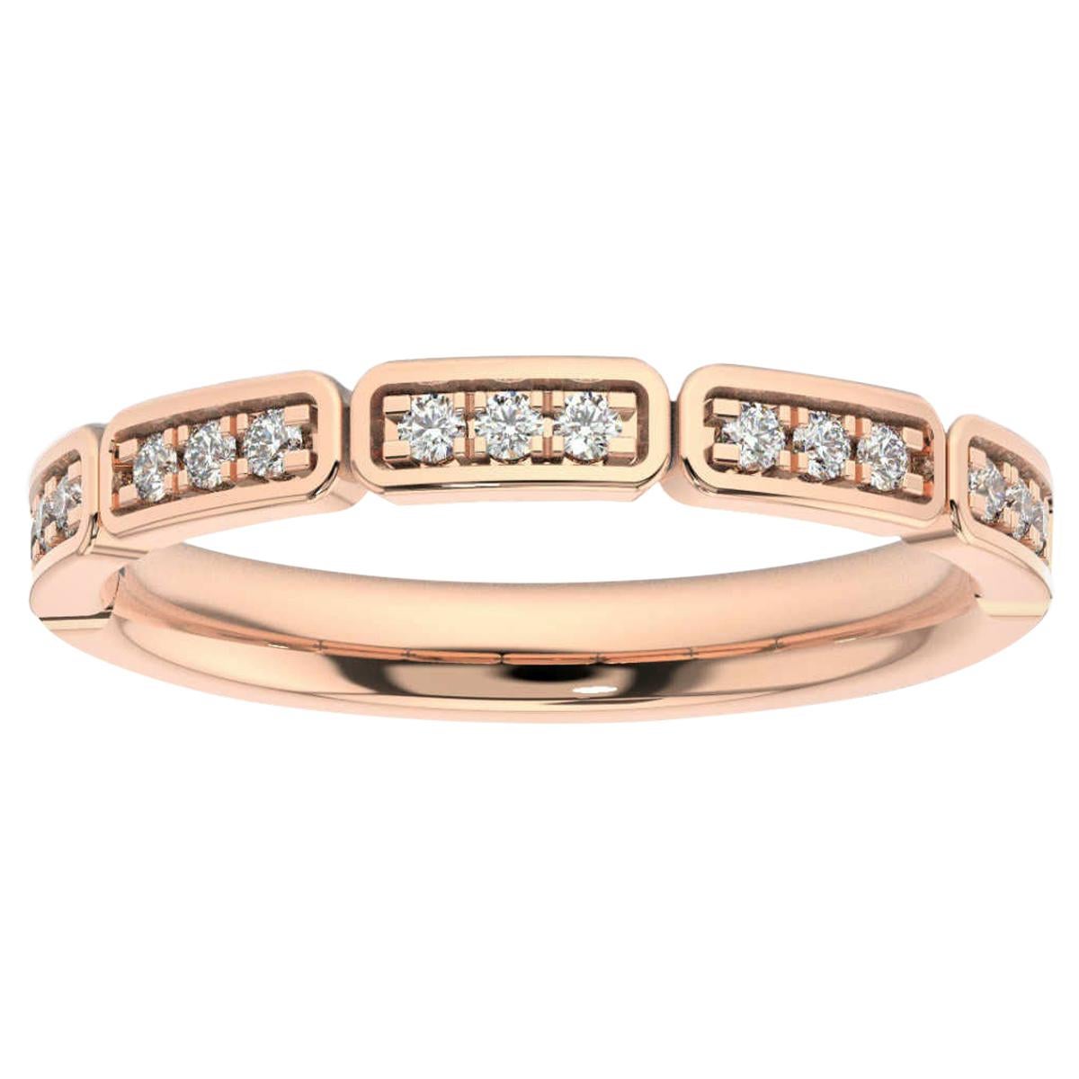 14 Karat Rose Gold Camila Diamond Ring '1/6 Carat' For Sale