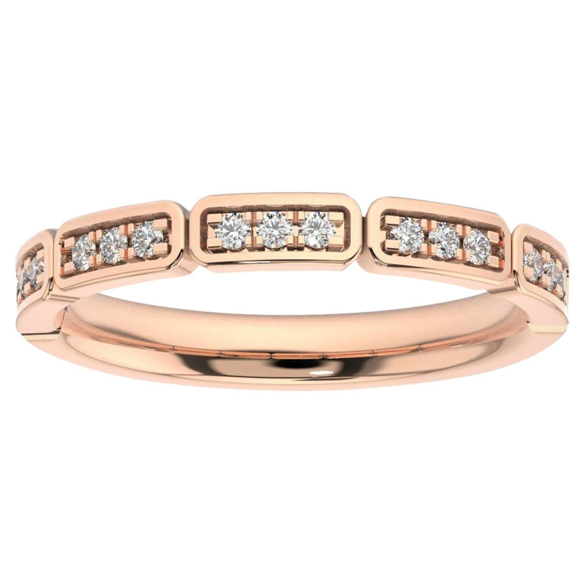 Bague Camila en or rose 14 carats avec diamants de 1/6 carat