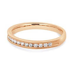 14 Karat Rose Gold Channel Set Diamond Band