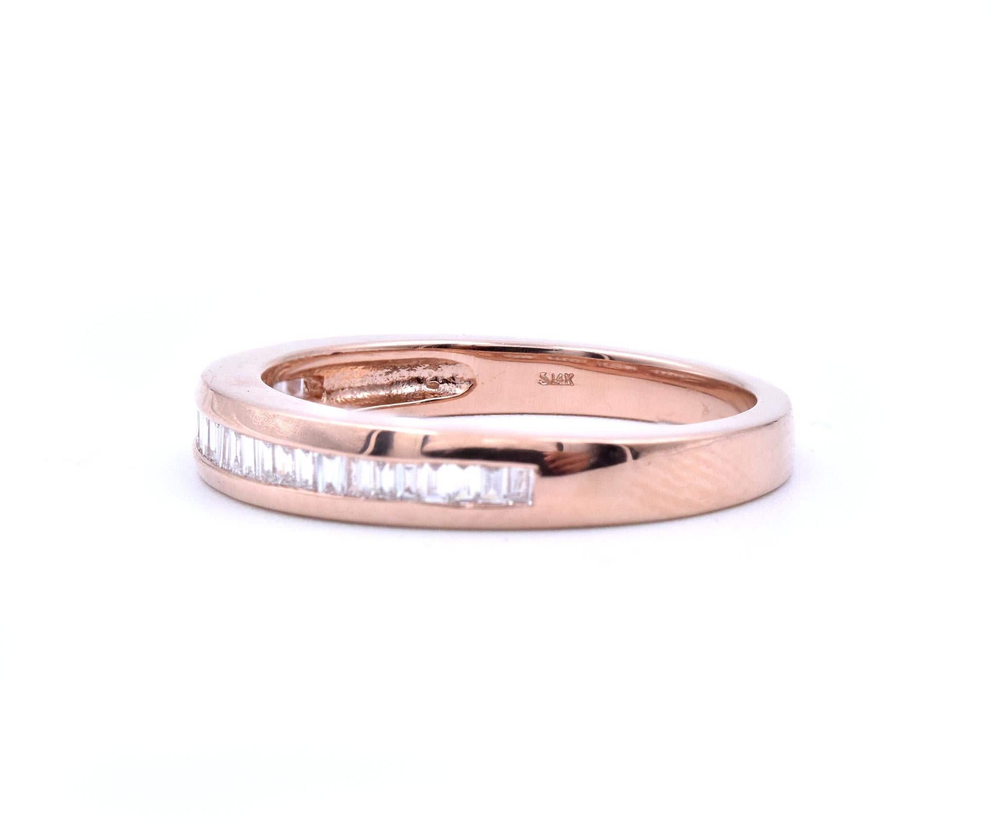 rose gold band ring