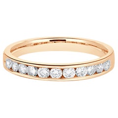 14 Karat Rose Gold Channel Set Diamond Band