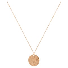 14 Karat Rose Gold Coin Medallion Necklace