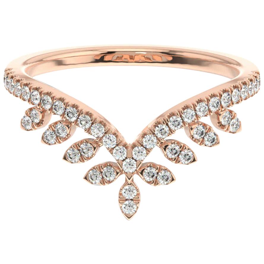 14 Karat Rose Gold Colmar Diamond Ring '1/4 Carat' For Sale