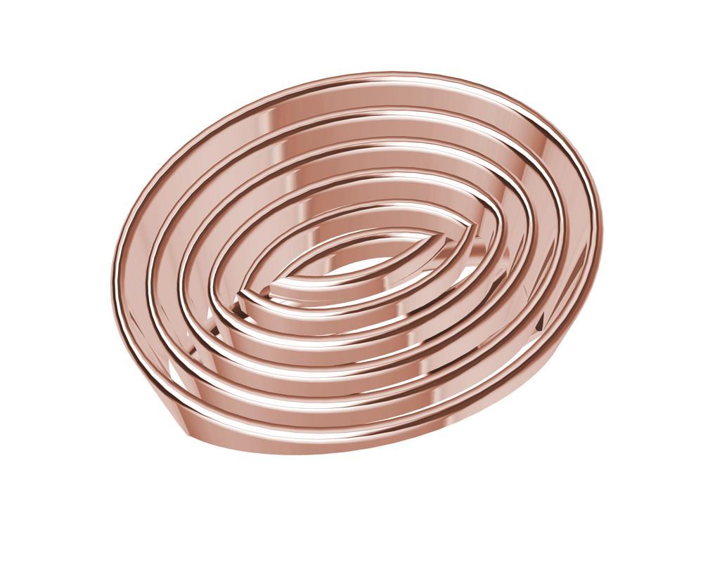 For Sale:  14 Karat Rose Gold Concave Ovals Ring 2