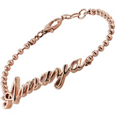 14 Karat Rose Gold Custom Name Bracelet