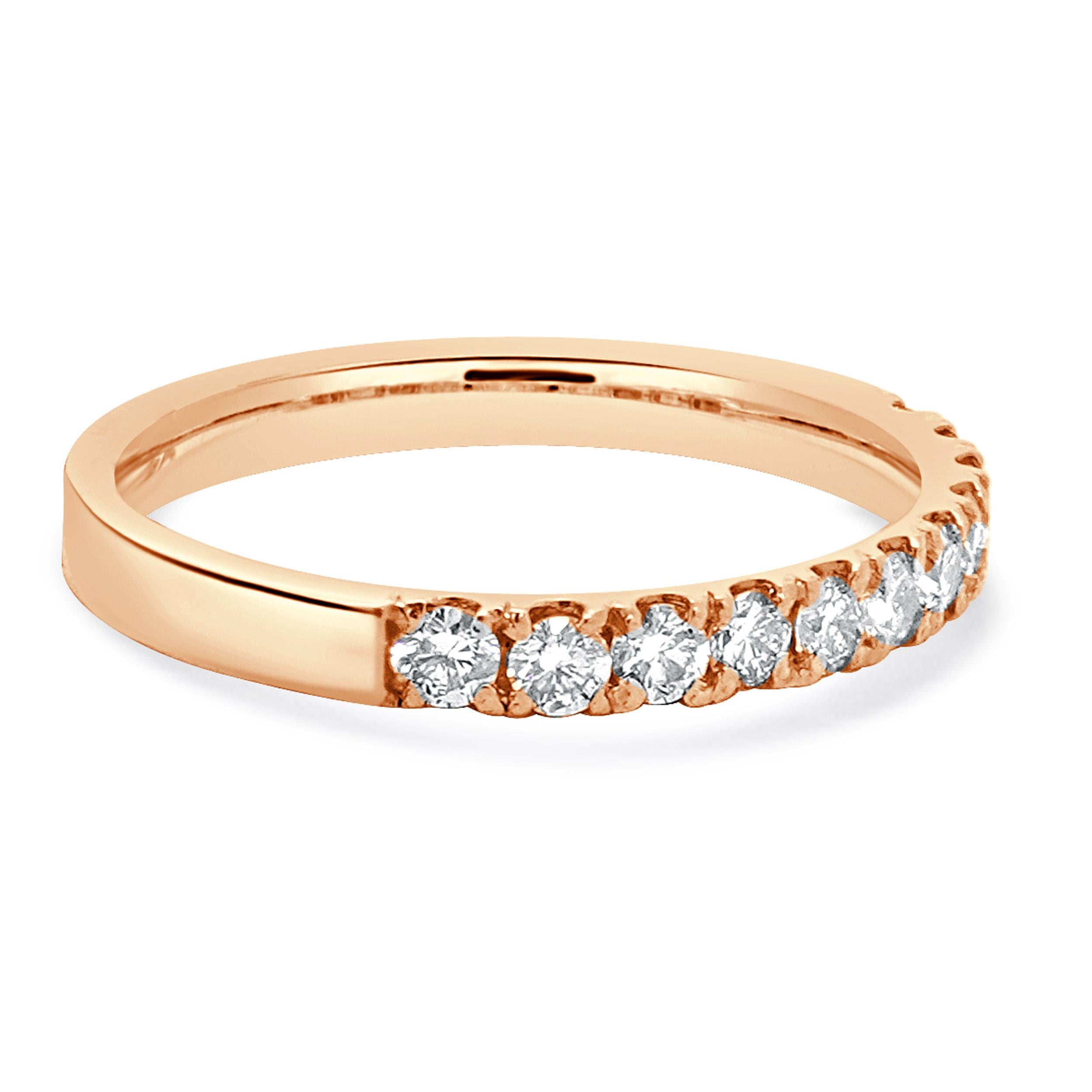 Bandeau en or rose 14 carats avec diamants Excellent état - En vente à Scottsdale, AZ