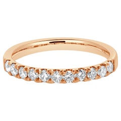 Bandeau en or rose 14 carats avec diamants