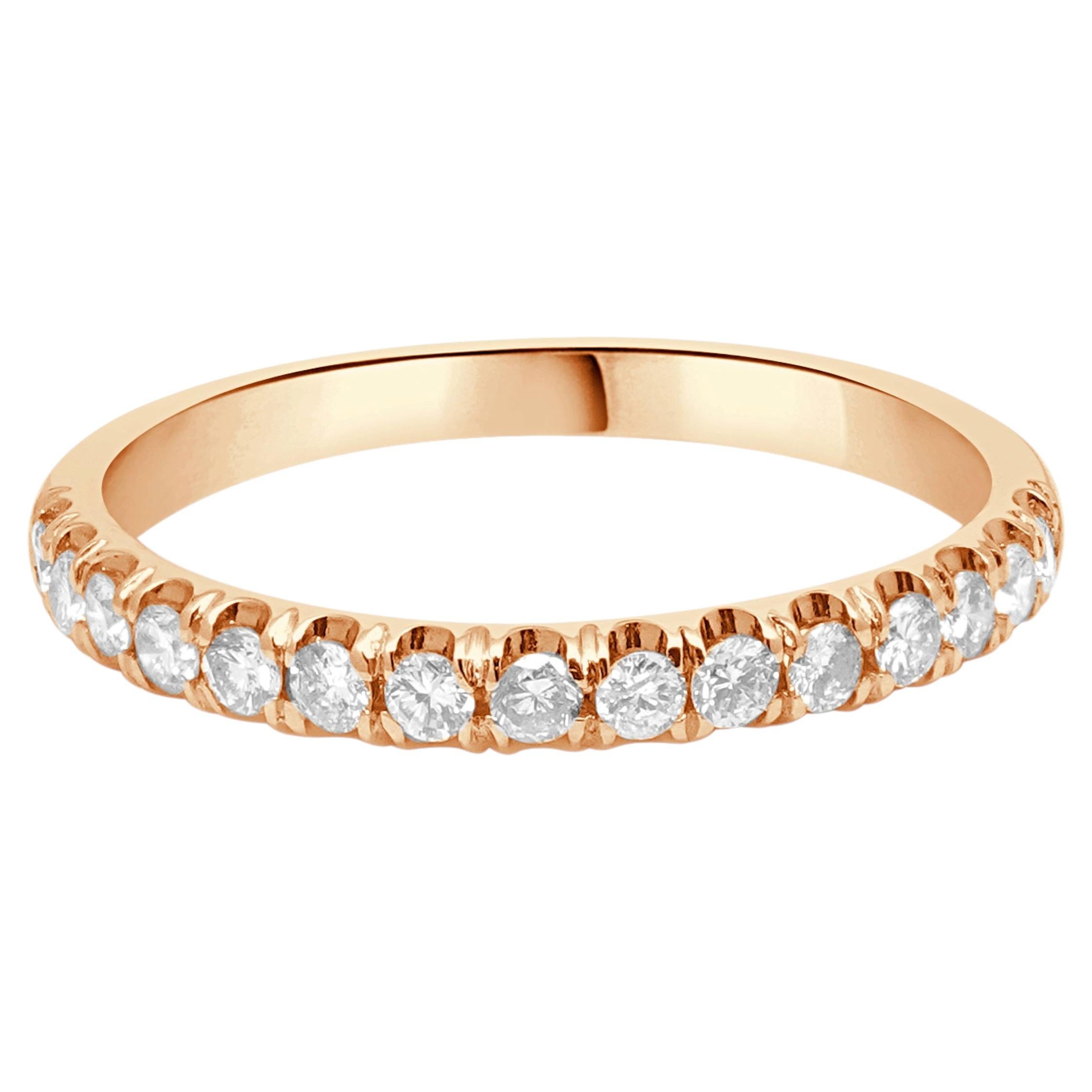 Bandeau en or rose 14 carats avec diamants