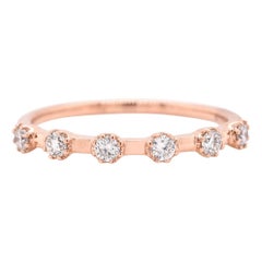 14 Karat Rose Gold Diamond Band Ring
