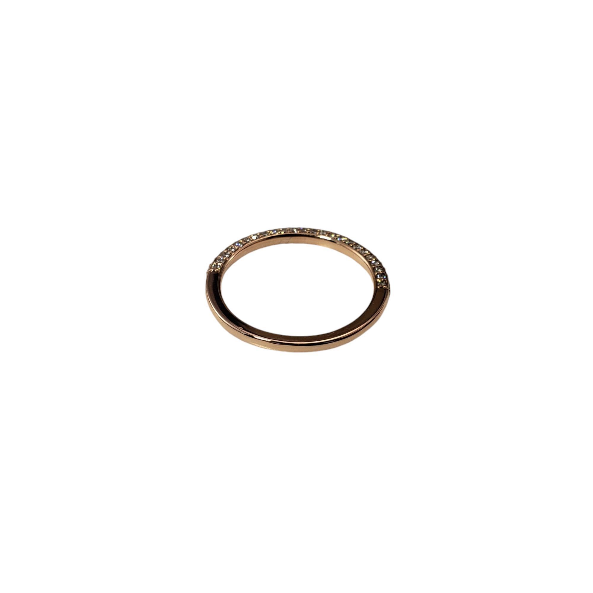Anello con diamante in oro rosa 14 carati misura 7,25 #18970 in vendita 1