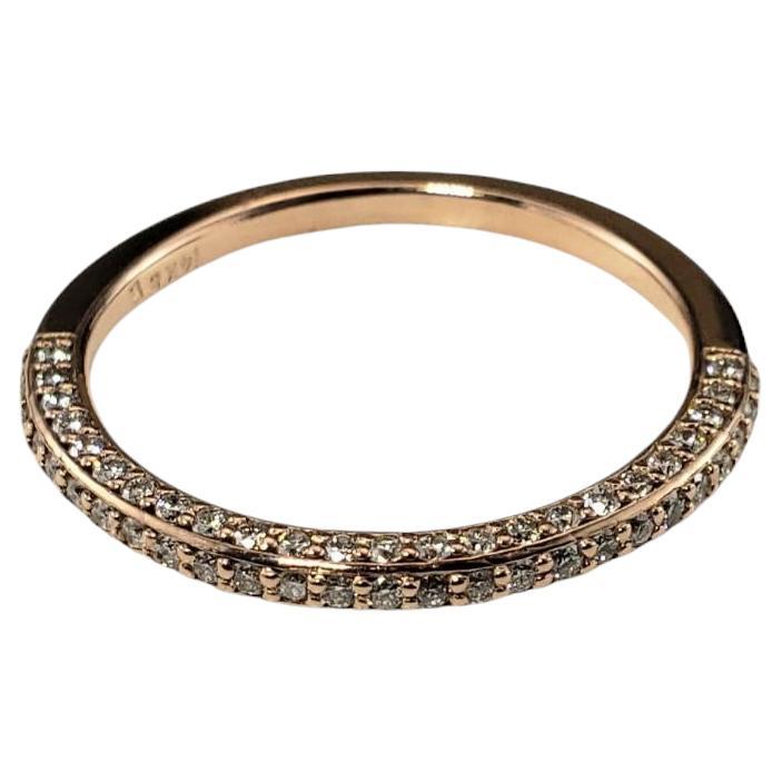 14 Karat Rose Gold Diamond Band Ring Size 7.25 #18970