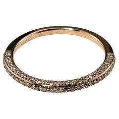 14 Karat Rose Gold Diamond Band Ring Size 7.25 #18970