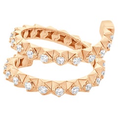 14 Karat Rose Gold Diamond Double Wrap Ring