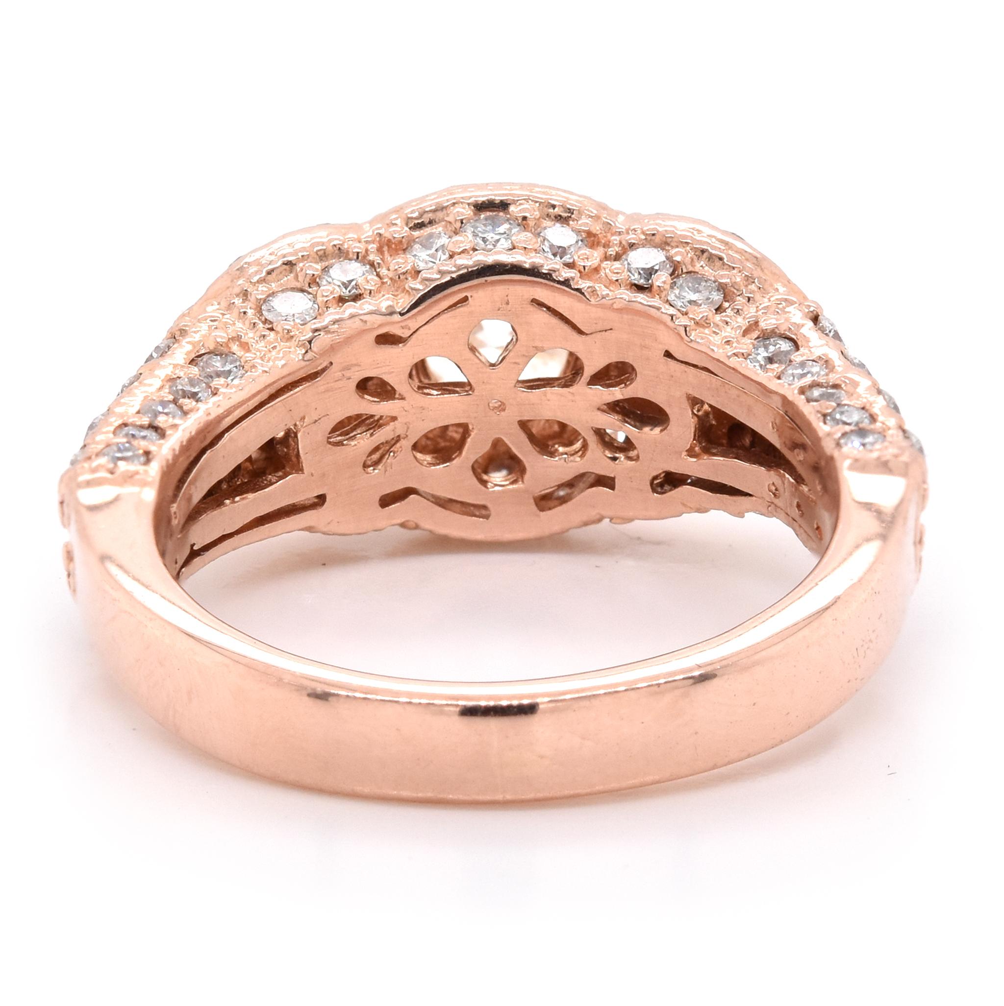 14 carat rose gold diamond ring