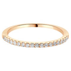 14 Karat Rose Gold Diamond Eternity Band