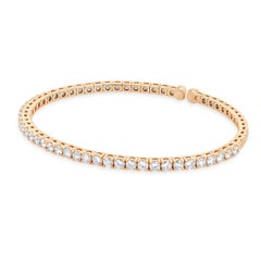 14 Karat Rose Gold Diamond Flex Cuff Bracelet
